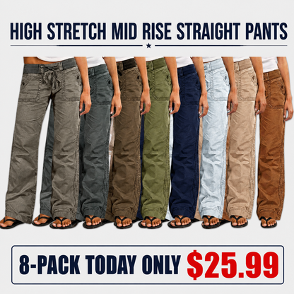 ⚡FINAL SALE⚡-  women-s-high-stretch-mid-rise-straight-pants