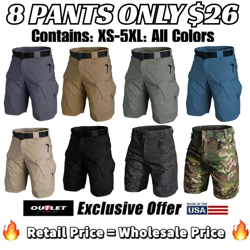 Men's Multifunctional Waterproof Multi-pocket Outdoor Tactical Shorts