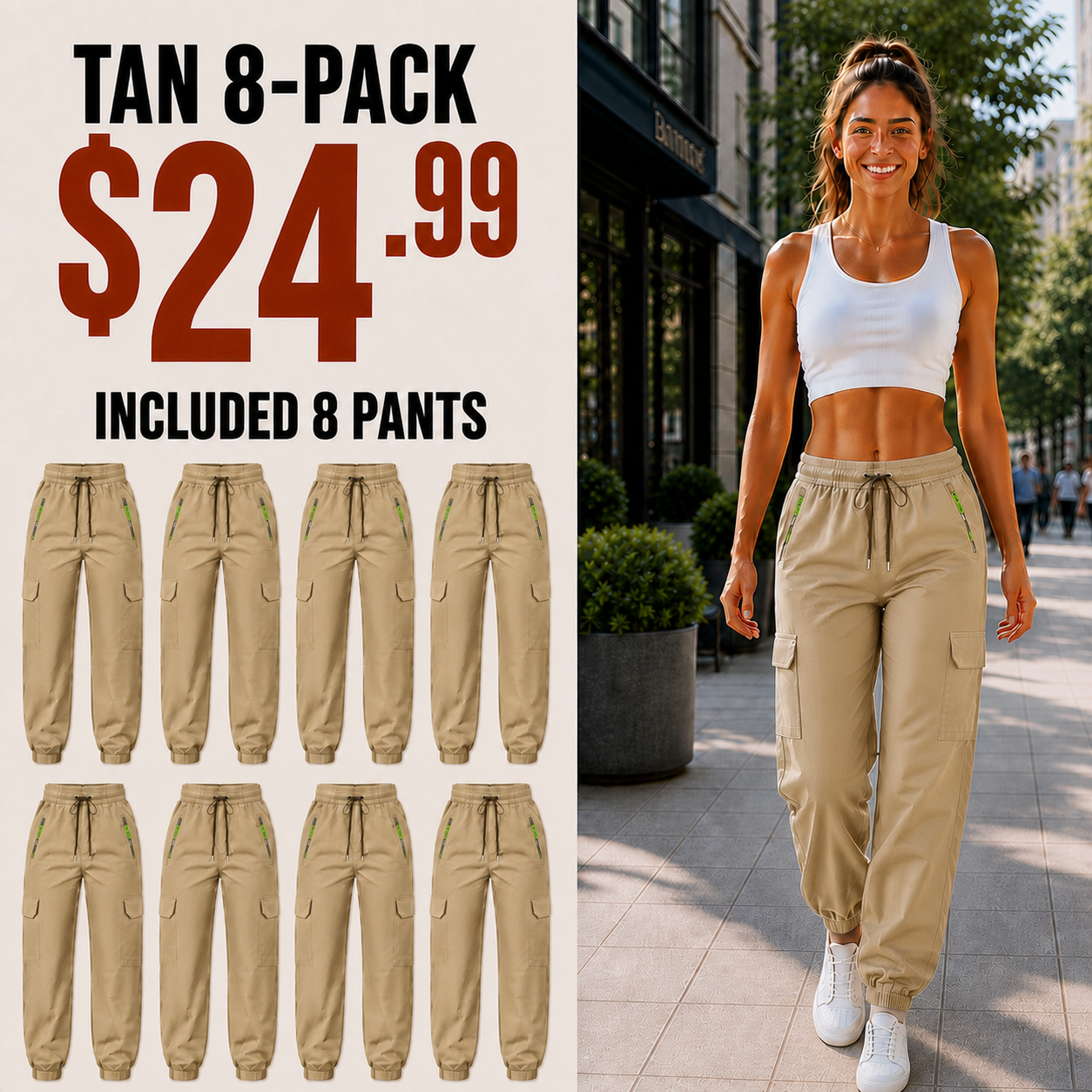 Women's Multi-Pocket Cargo Pants