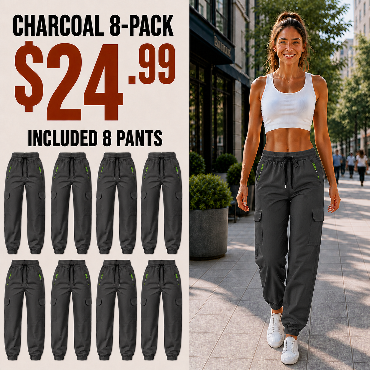 Women's Multi-Pocket Cargo Pants