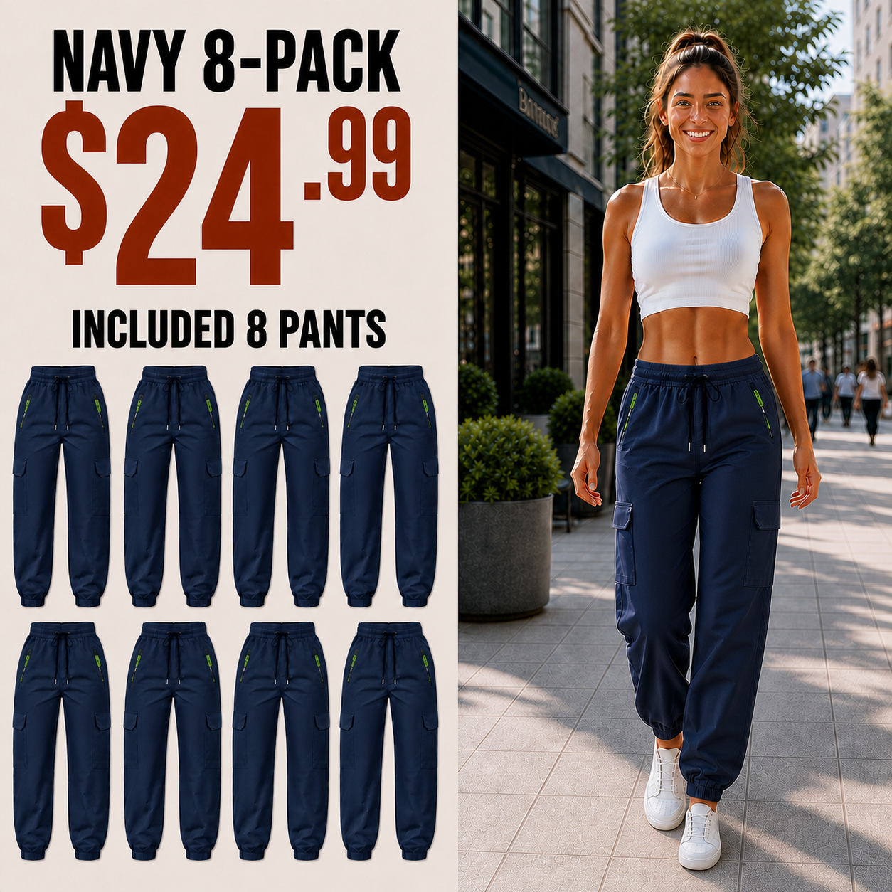 Women's Multi-Pocket Cargo Pants