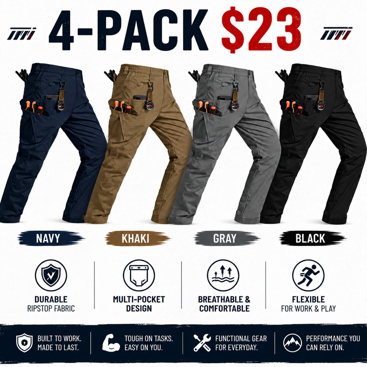Men's Tactical Ripstop Pants
