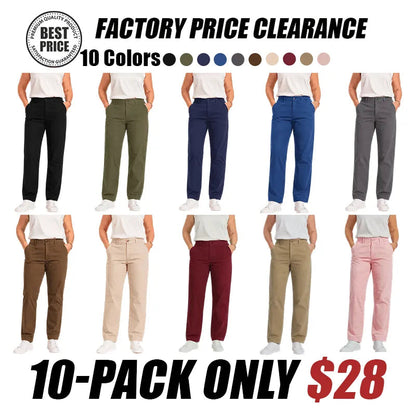 Women Multi-Pocket Stretch Comfort Pants