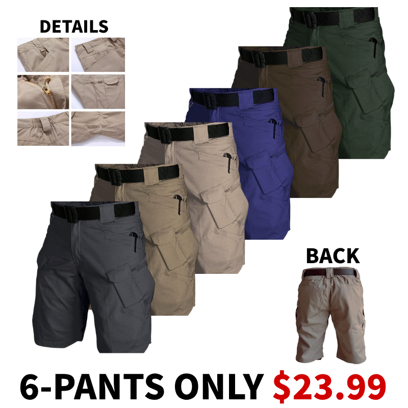 Men's Multifunctional Waterproof Multi-pocket Outdoor Tactical Shorts